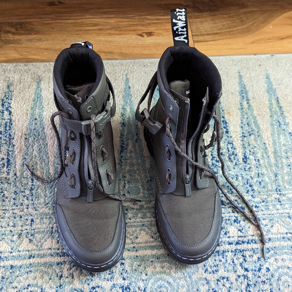 Dr. Martens Combs Tech Jungle Boots Gray Cordura